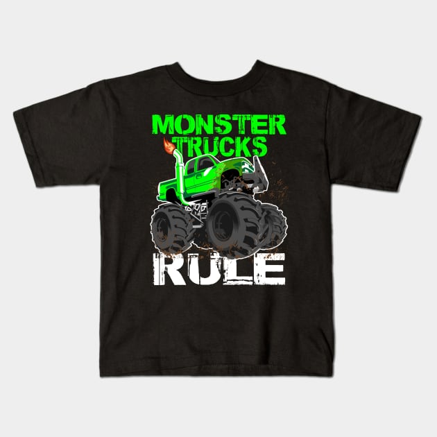 Vintage Monster Truck Lover This Is How I Roll Funny Gift Kids T-Shirt by hadlamcom